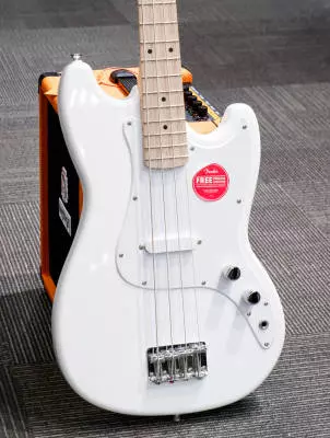 Squier - Sonic Bronco Bass, Maple Fingerboard - Arctic Whit
